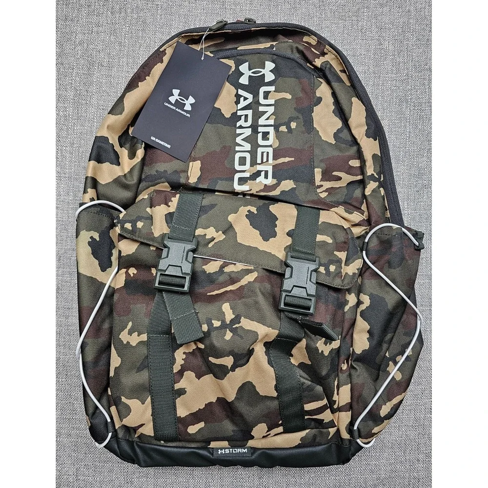 Under Armour Camo Backpack Full Size 26L Bag Water Repellent Fits 15